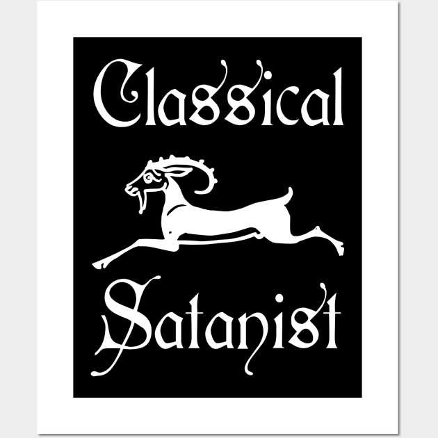 Classical Satanist with Leaping Goat Wall Art by TraditionalWitchGifts